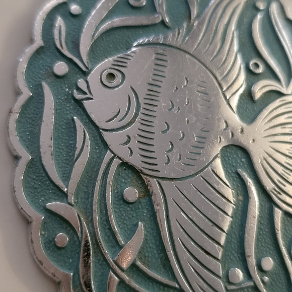 5for$25🥰 VINTAGE stainless Steel Made In Germany Fish Enamel Large Pendant - Picture 2 of 5